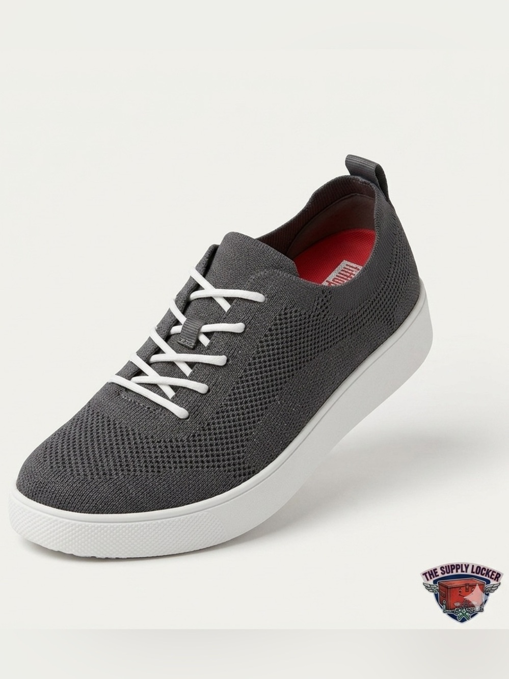 FitFlop Knit Sport Lace-Up Sneakers Gray Women’s Size 9